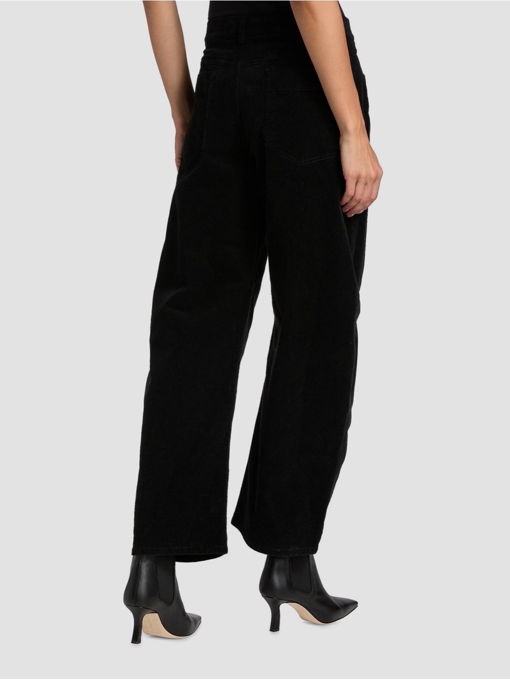 NEW NILI LOTAN Tribeca Corduroy Pant in Jet Black, Size 2 - Picture 3 of 4